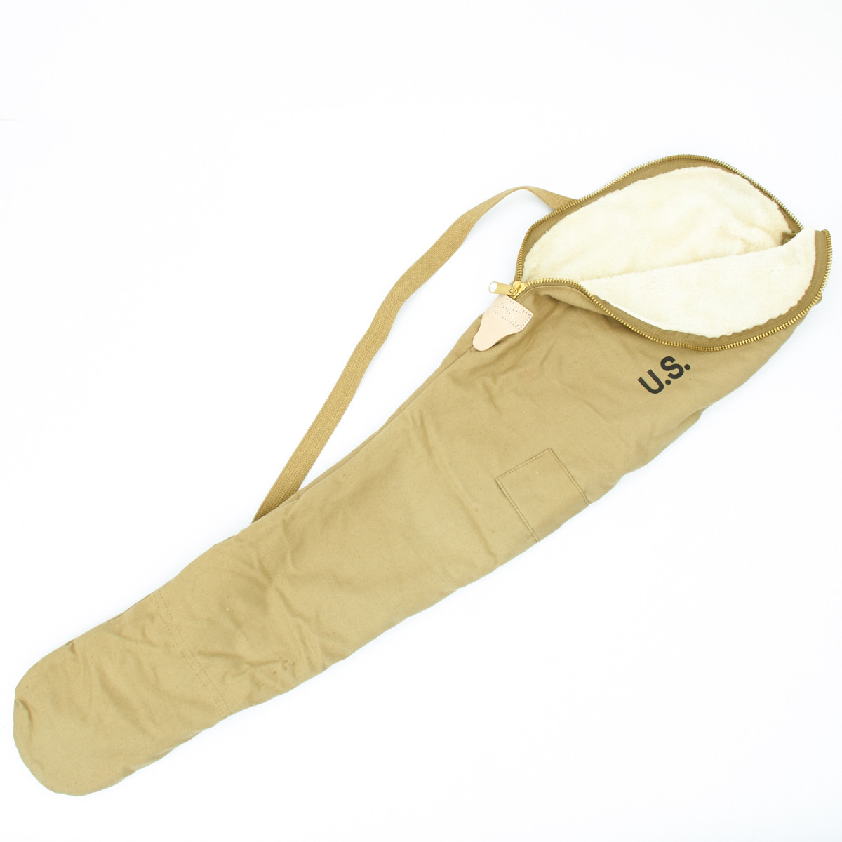 U.S. WWII Fleece Lined M1 Garand Case with Carry Strap - Marked U.S.
