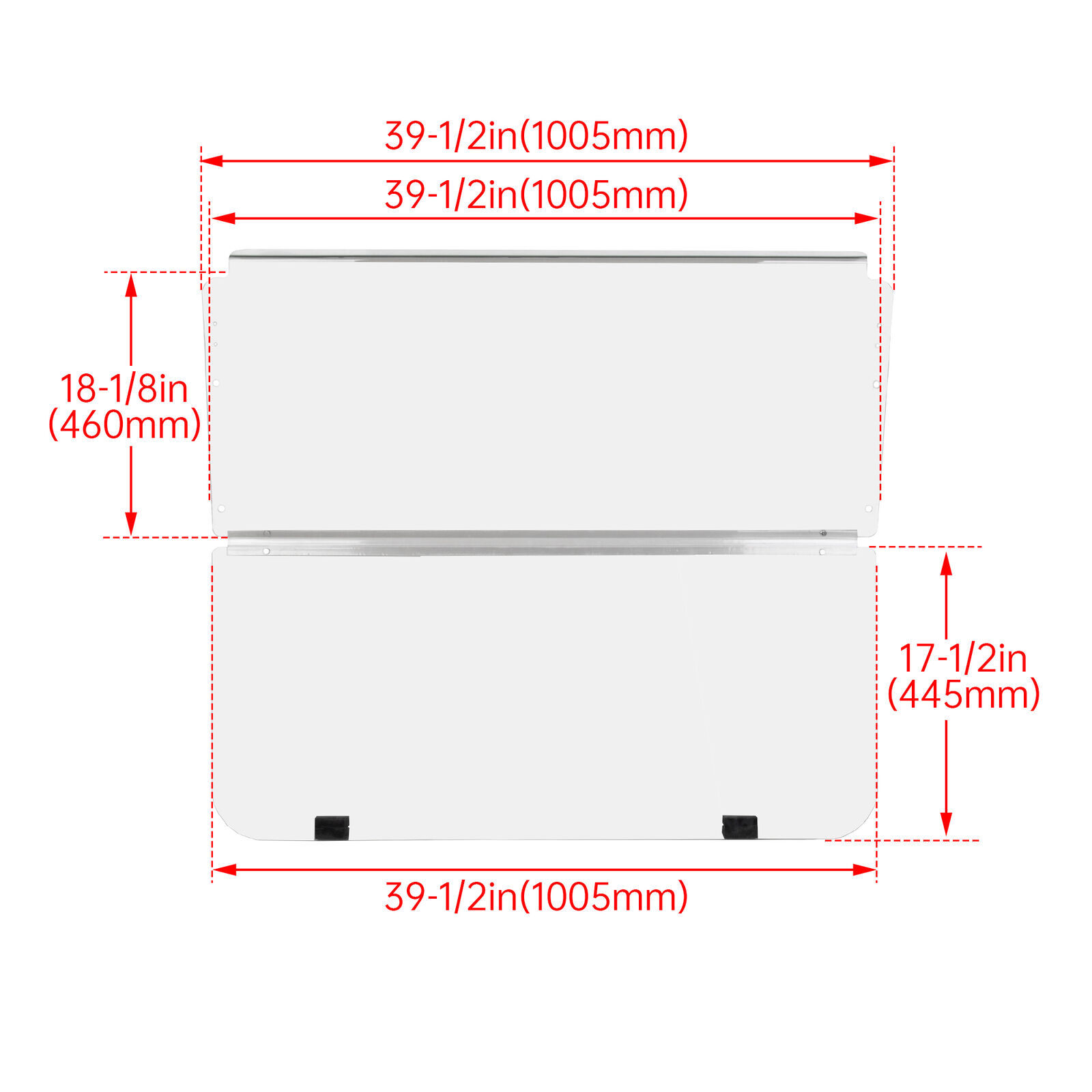 For Club Car DS 1982-2000.5 New Clear Golf Cart Windshield Folding Windscreen