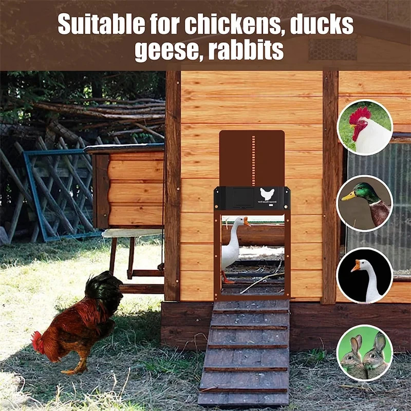 Automatic chicken coop door sensor light automatic door opener for chickens chickens