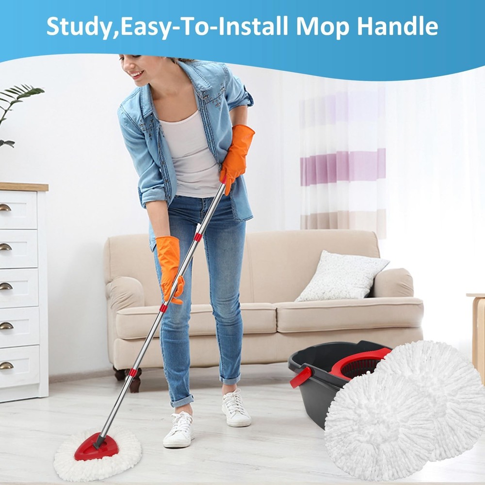 12 Pack Spin Mop Replacements Head, Mop Heads Replace Compatible for Oceda Ea...