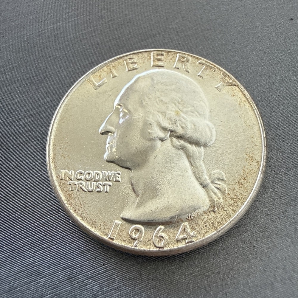 1964 P 4 Silver Washington Quarters