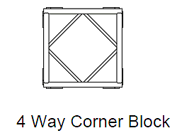 James Thomas B4301-RST 4-Way Corner Block Truss Section (Empty Pre-Rig Truss)