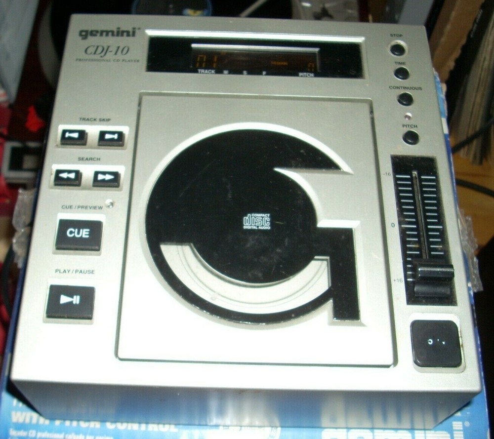 GEMINI CDJ-10 CD player , with BOX , PITCH DOES NOT WORK