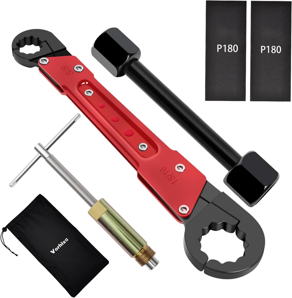 6 Pcs Plumbing Tools Kit with Angle Stop Wrench & 1/2-Inch Compression Sleeve