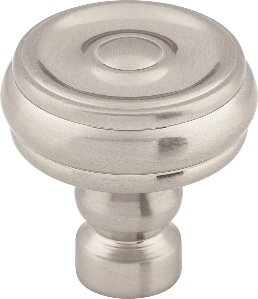 Top Knobs TK882BSN Brixton Button Knob 1 1/4" Brushed Satin Nickel