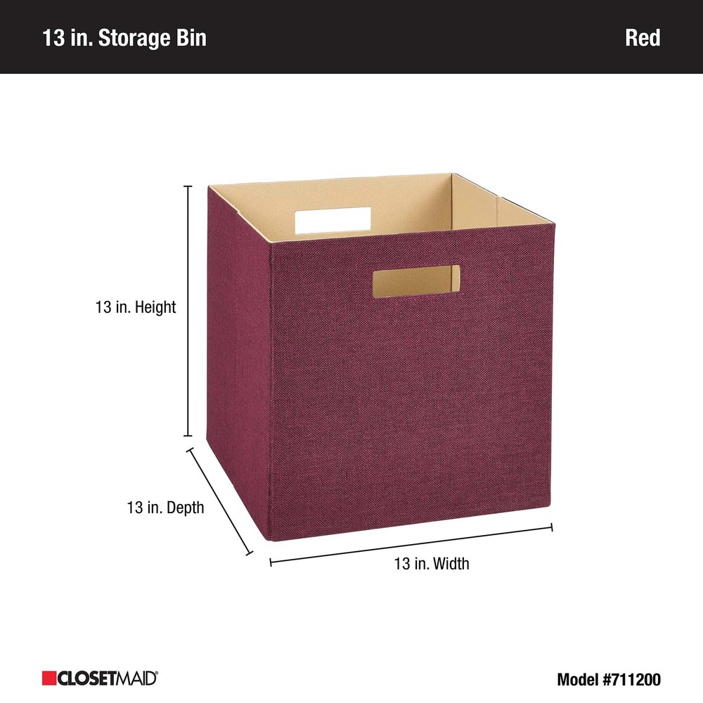 Decorative Fabric Storage Bin Cabernet