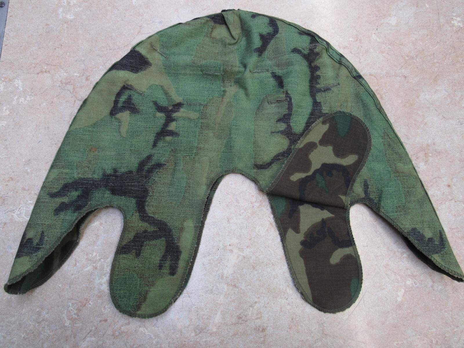 US Vietnam Era M1 Helmet Cover Erdl Woodland Camouflage Dated 1969 Original