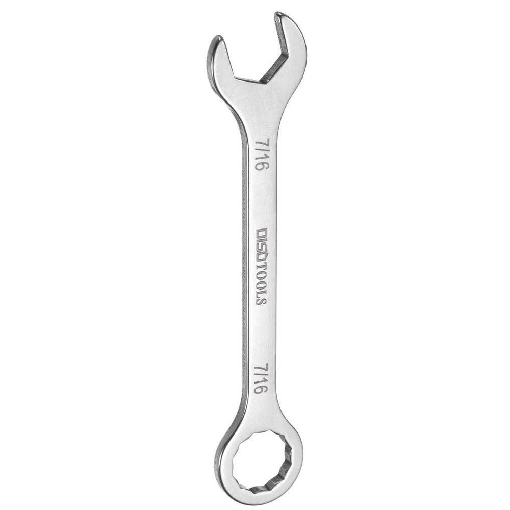 2pcs Thin Combination Wrench 7/16" with 6-Point Ended & 15° Angled Open End