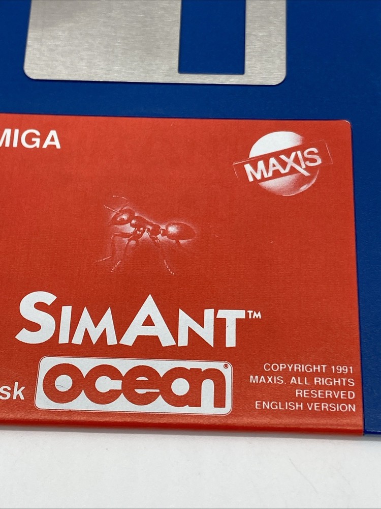 1991 SimAnt Ocean Amiga VYG PC Game Floppy Disk Set Untested