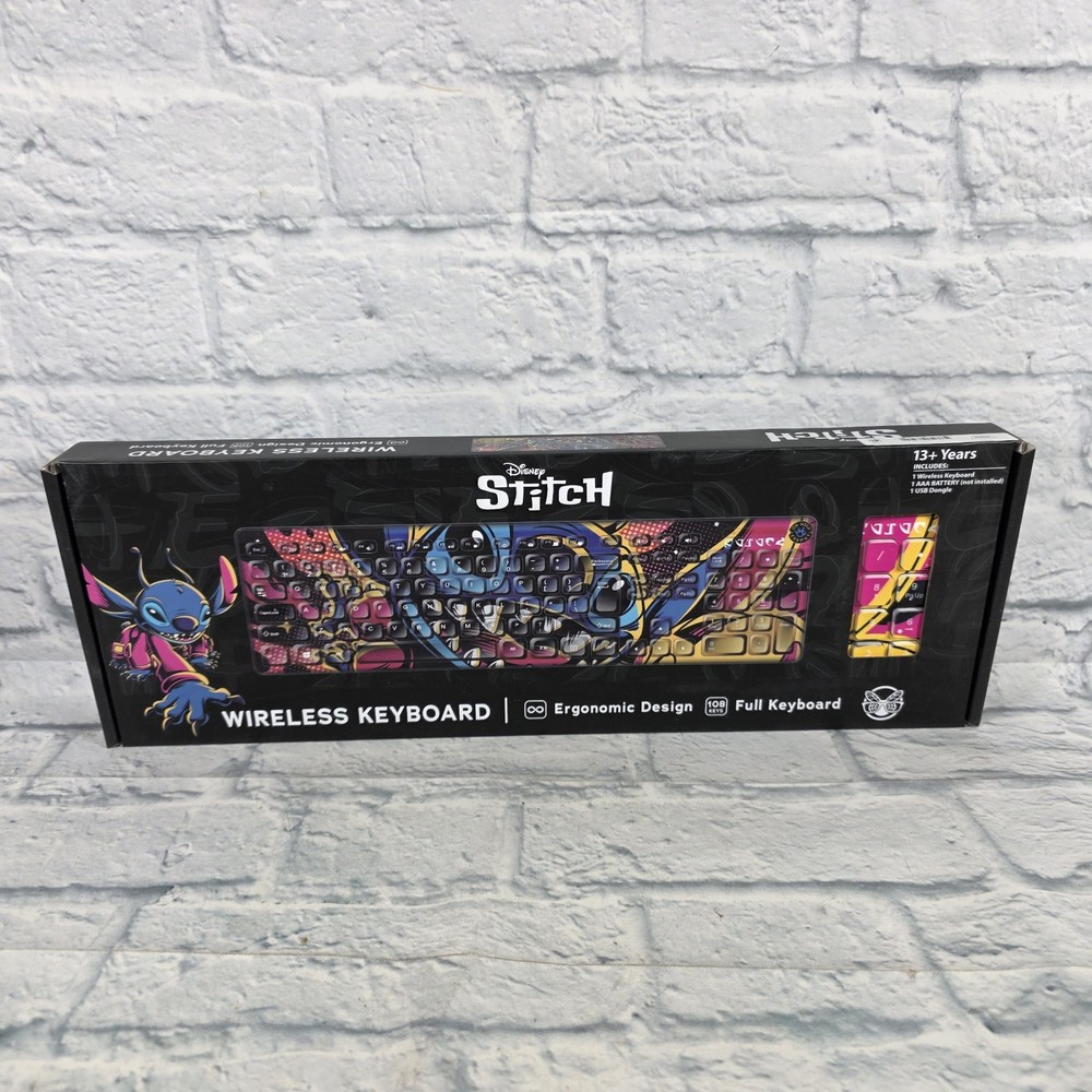 Disney Stitch Wireless Keyboard New In Box