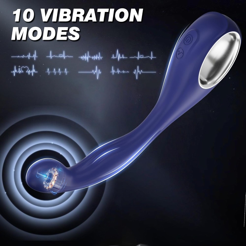 Prostate Massager with 10 Vibration Modes Waterproof and Quiet for Couples
