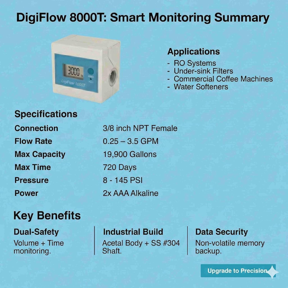 Savant Digital Flow Meter 3/8" NPT for Water Filter