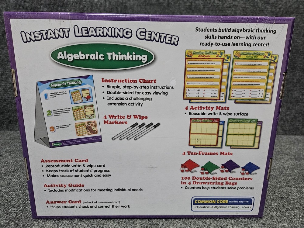 Lakeshore Instant Learning Center ALGEBRAIC THINKING