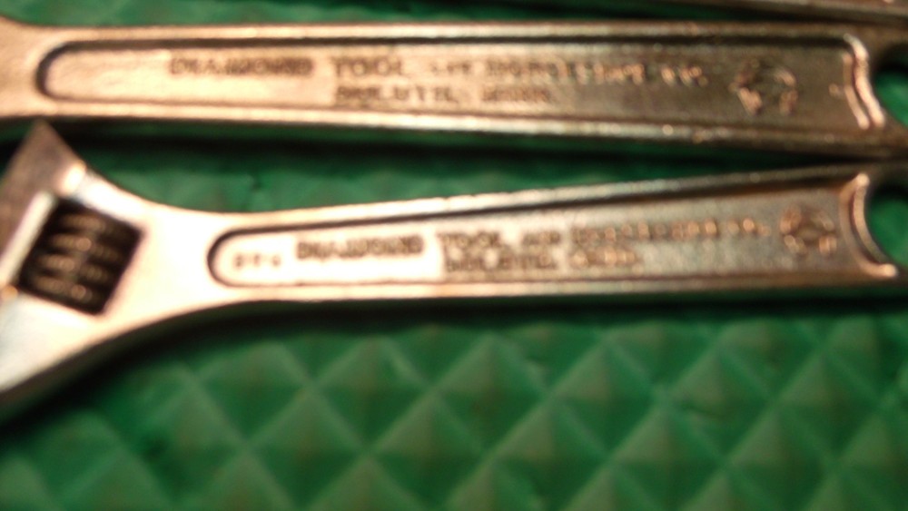 4 PCS. "DIAMALLOY" U.S.A. ADJUSTABLE END WRENCHES