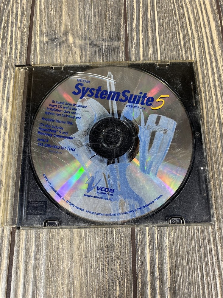 VCom System Suite 5 Version 5.0.0.6 2003 Computer PC Disc