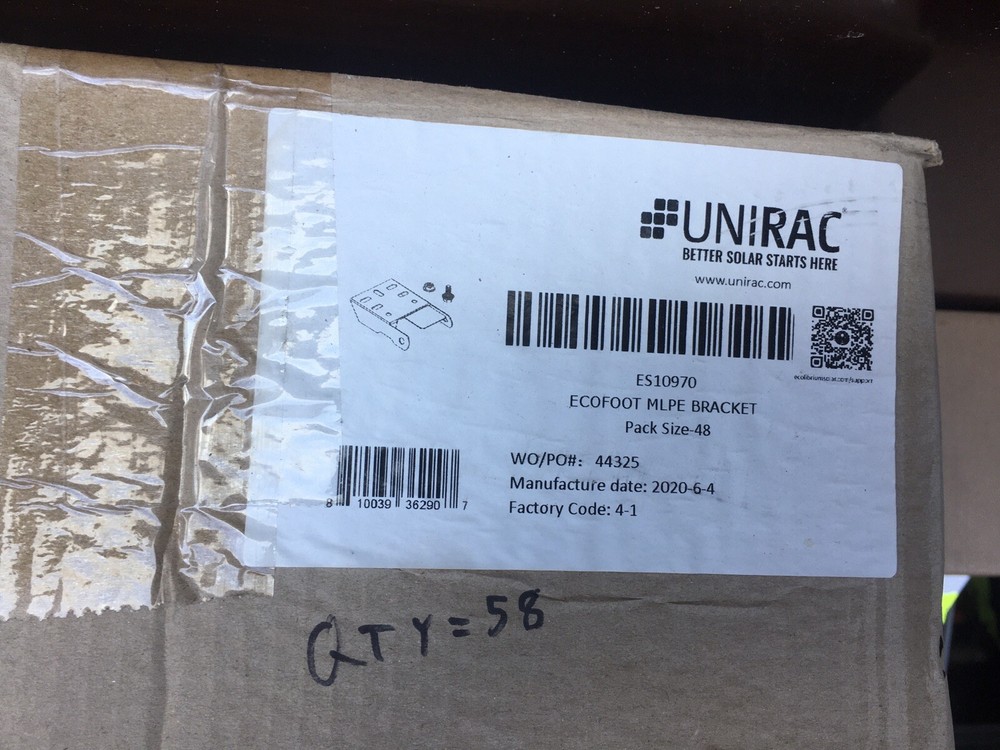 Ecolibrium/Unirac solar microinverter bracket Ecofoot MLPE BRACKET ES10970