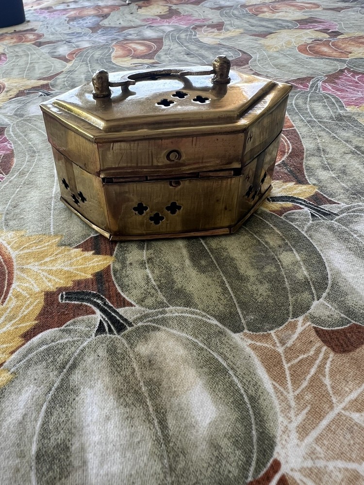 Vintage Brass Cricket Box For Incense