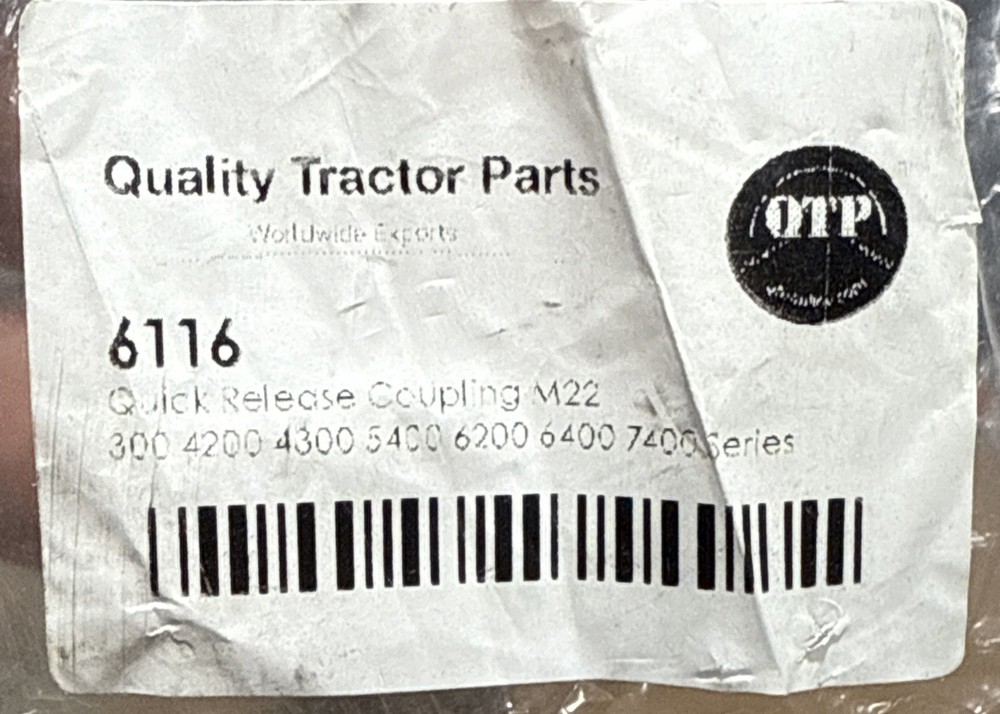 Hydraulic Quick Release Coupling M22 Thread for Ford New Holland 6116