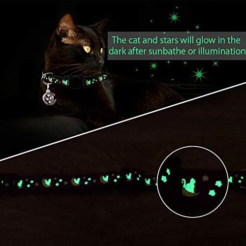 Breakaway Cat Collars Adjustable Kitten Collar with Bell 2 Pack