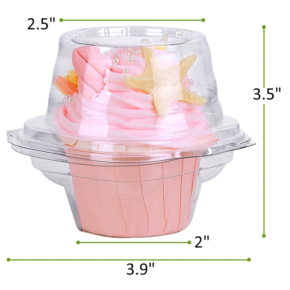 Cupcake Boxes Individual Cupcake Containers 50 Packs Regular Single Cupcake Hold