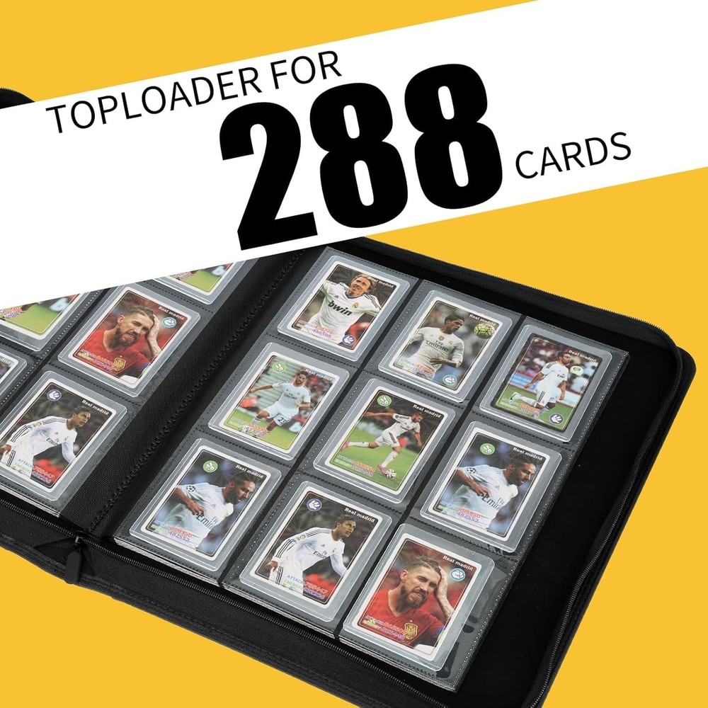 Toploader Binder Holds 288 Toploaders 9 Pocket Top Loader Binders for 3 x 4''