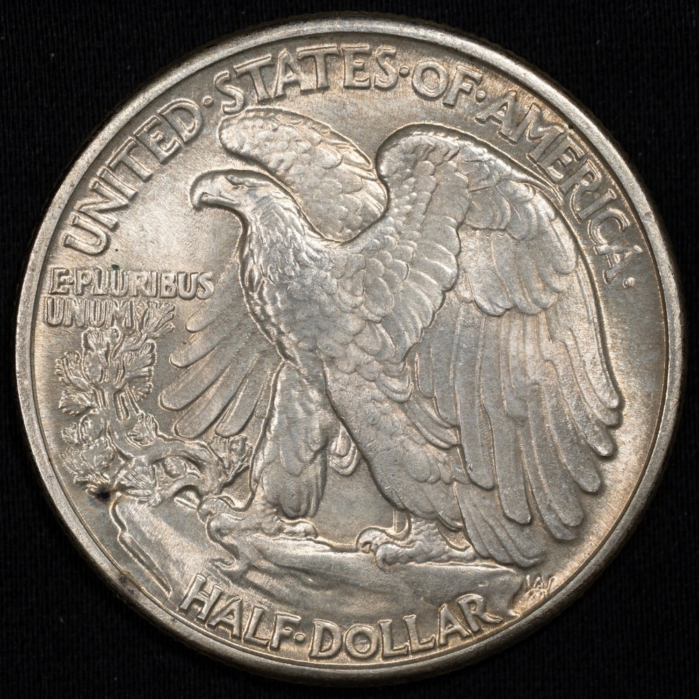 1943-P Walking Liberty Silver Half Dollar GEM Uncirculated BU+