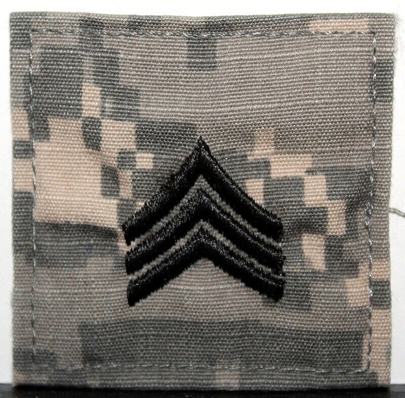 US Army Sergeant Universal Camouflage Pattern Rank Insignia Attachable