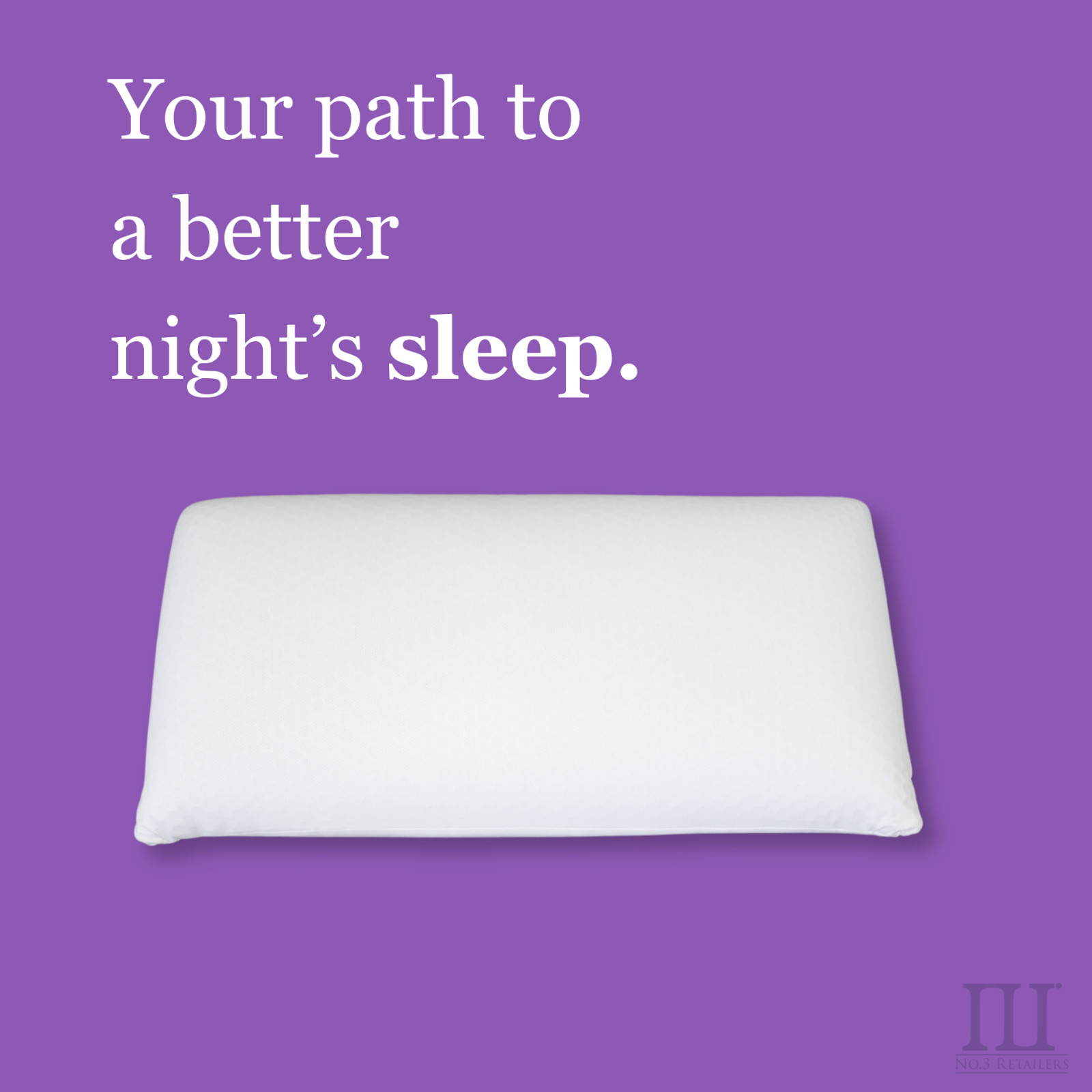 Purple Harmony Pillow - The Greatest Ever - Standard Size, Low / Medium / Tall