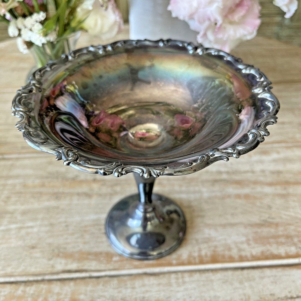 Vintage Silverplate Alvin Footed Compote Dish