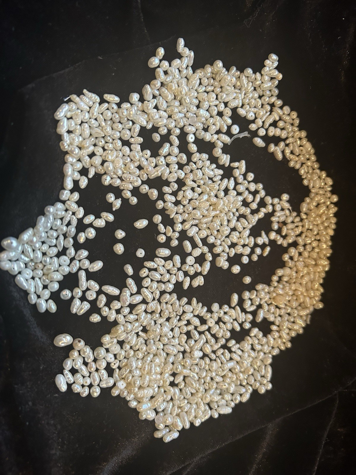 100 VINTAGE GENUINE FRESHWATER BIWA NATURAL PEARL RICE BAROQUE BEADS FREE SHIP