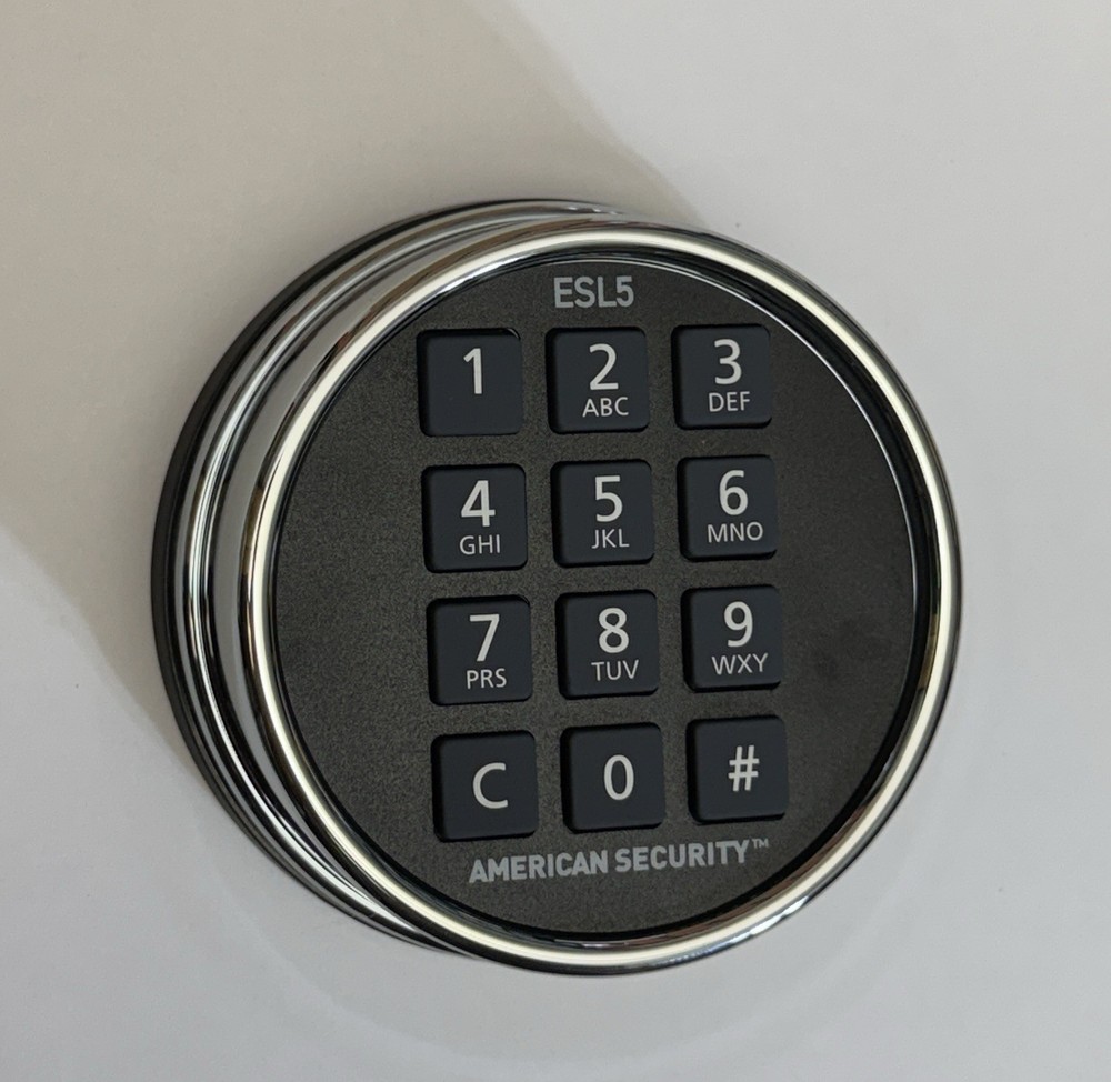 Amsec - ESL5 - Illuminated Electronic Pivot Safe Lock Kit (Dial & Lock) - Chrome