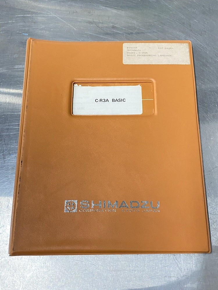 Shimadzu C-R3A Basic Programming Language - Users Guide / Instruction Manual