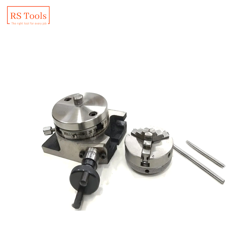 3" 75 mm Rotary Table Horizontal & Vertical + 65 mm 3 jaw self centering chuck