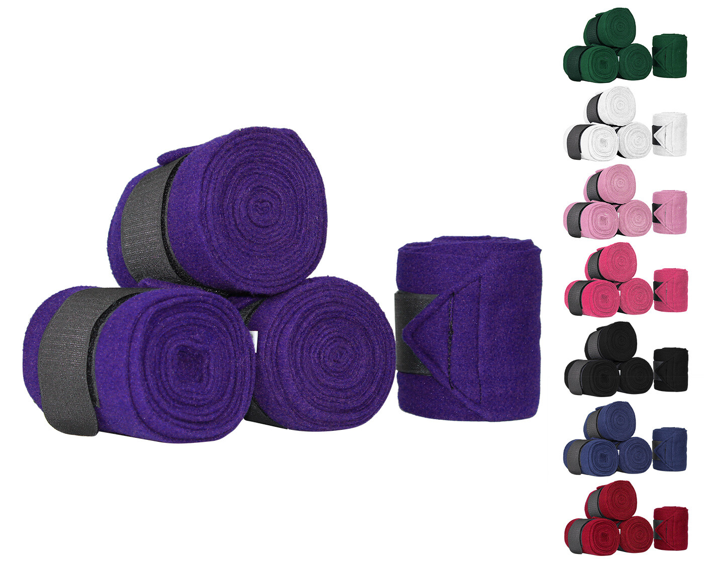 Derby Originals Fleece Horse Polo Wraps Set of 4 Bandages