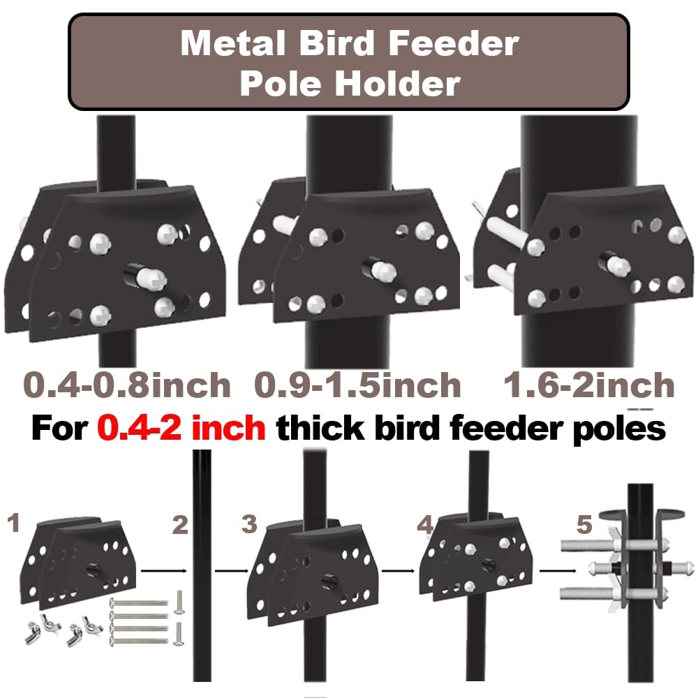 PirateAnt 20 Inch Squirrel Baffle for Bird Feeder Pole, Adjustable BLACK
