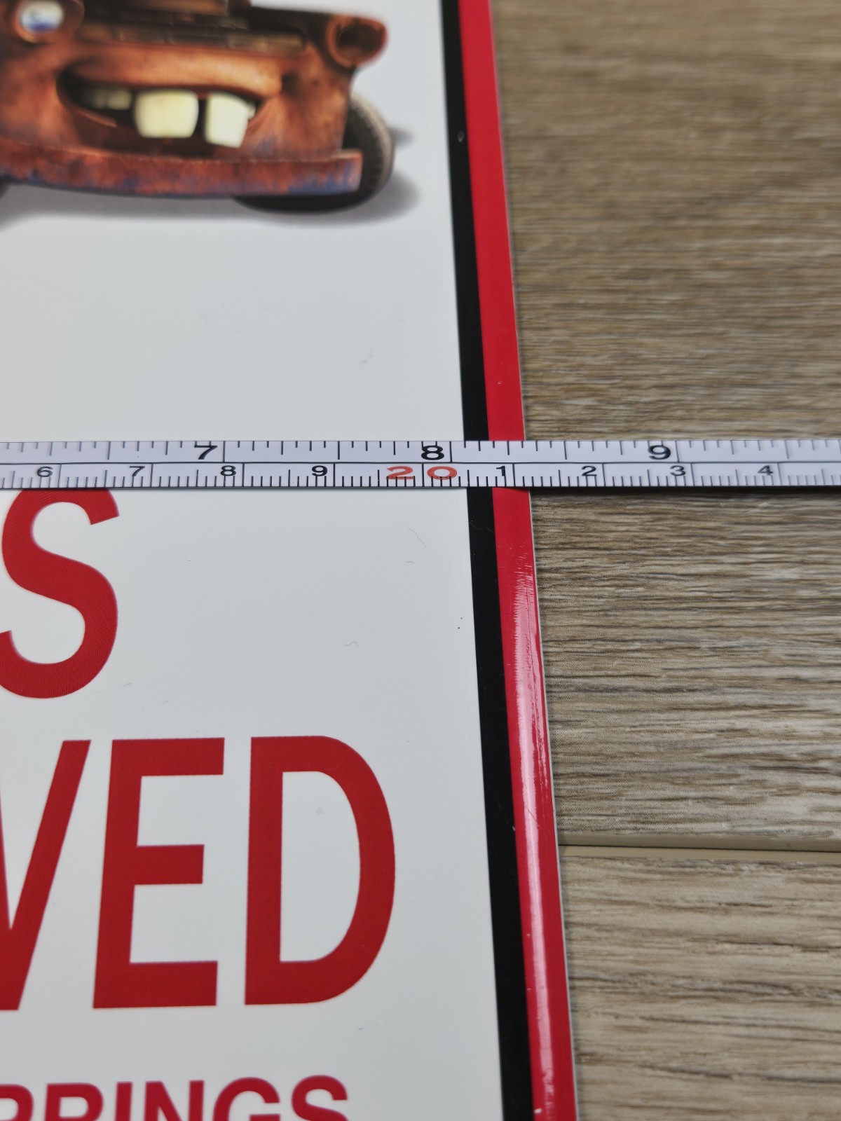 Disney Pixar Movie Cars No Parking Metal Sign 8” By 11” Radiator Springs