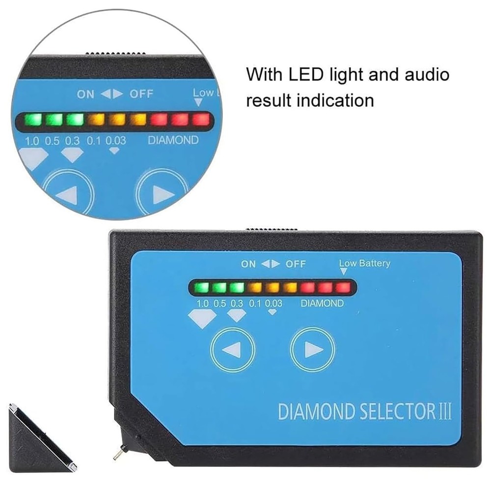 Portable Gem Tester, Gemstone Tester with LED Indicator Light & Touch Screen,...