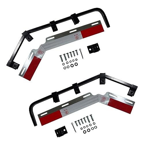 Pair Angle Down Bar Mud Flap Hangers Bracket 28" with Mounting Kit for Angled