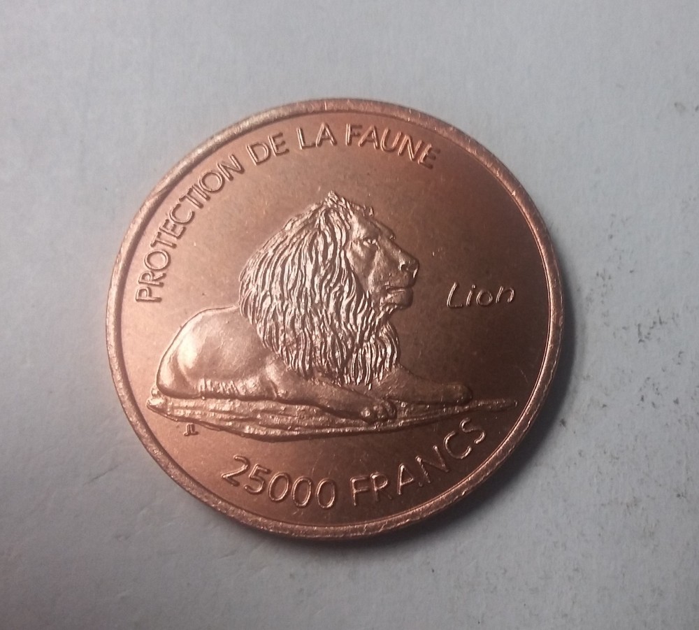 Rare 2007 Mali Copper 25000 fr essai pattern Lion