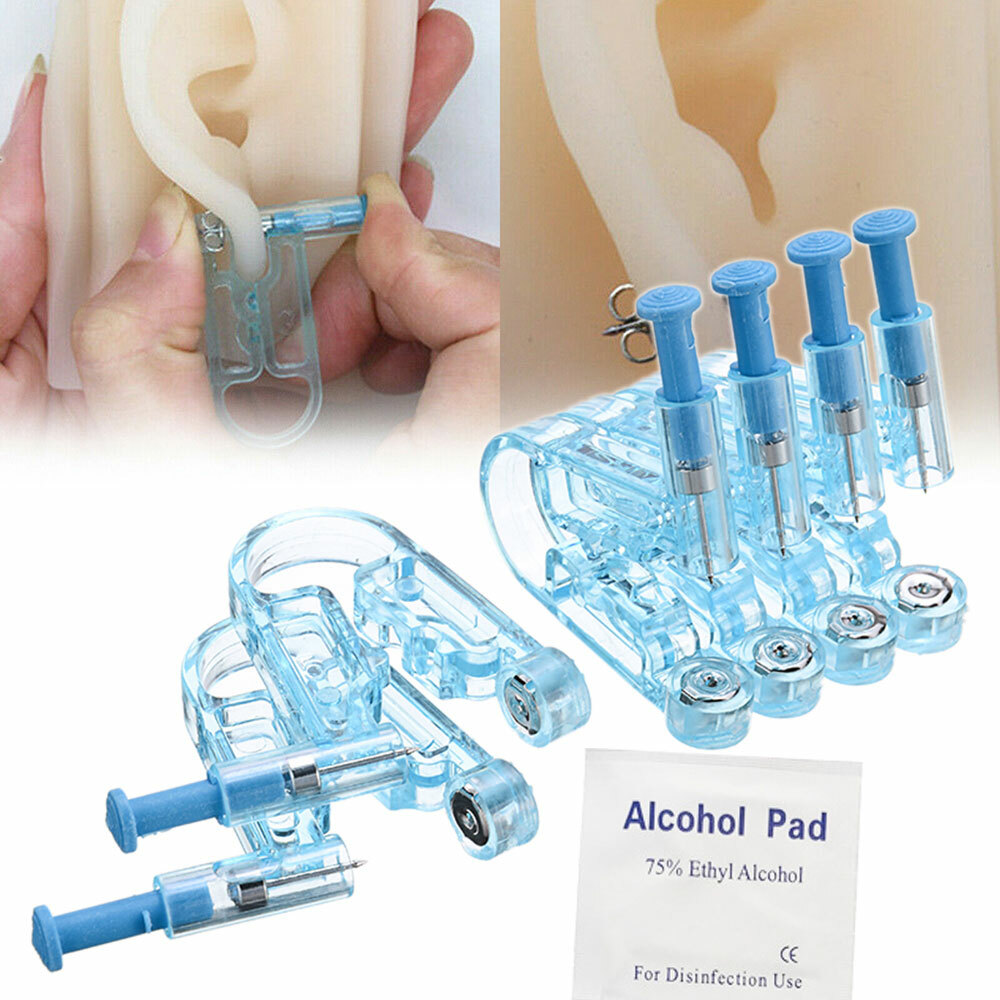 10/20PC Ear Stud Piercing Gun Ear Stud Unit Sterile Piercer Disposable Body Tool
