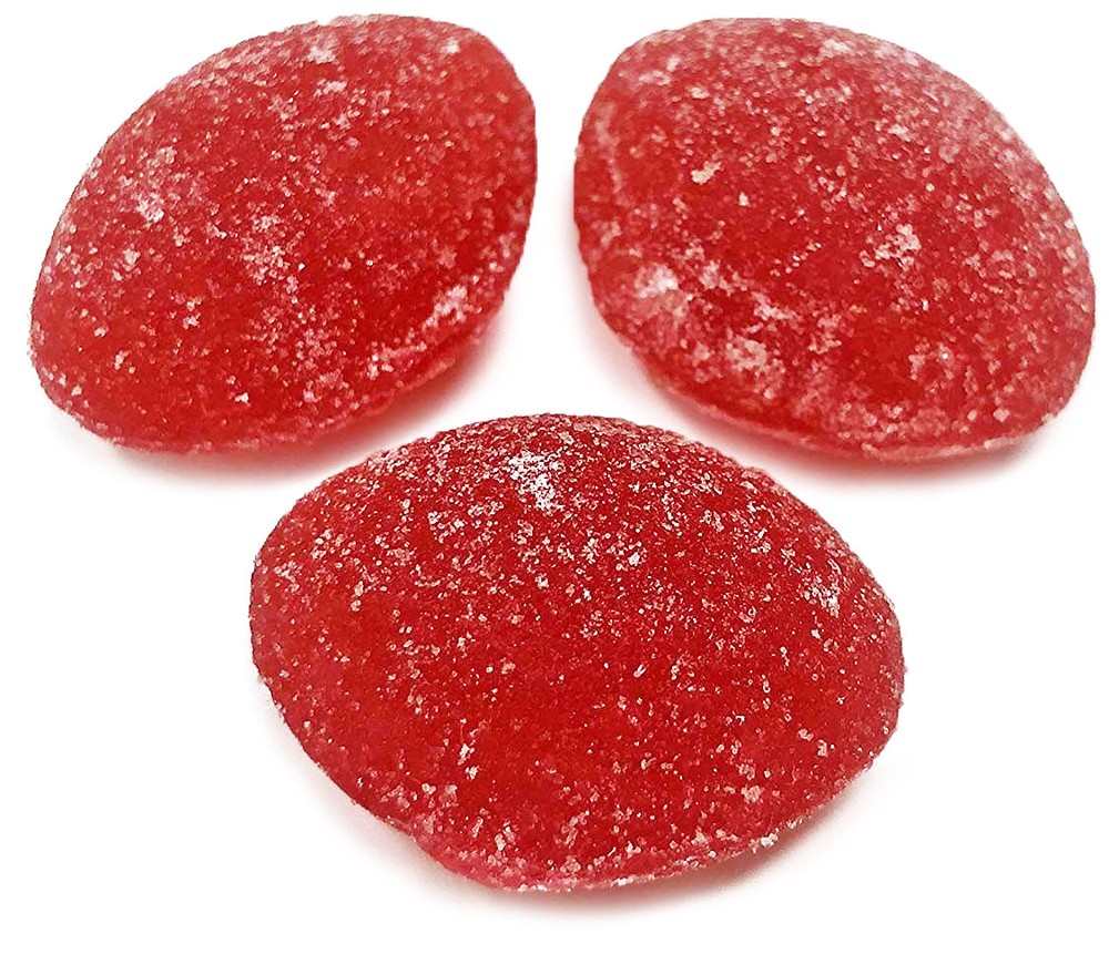 Cherry Natural Sanded Candy Drops | Claeys Old Fashioned Hard Candy Bulk