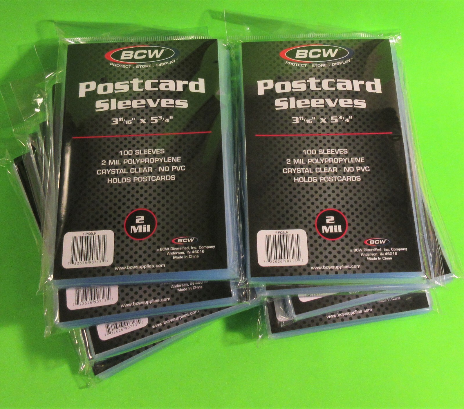 1000 U.S. POSTCARD POLY SLEEVES, CRYSTAL CLEAR - 3-11/16" x 5-3/4"-ARCHIVAL SAFE