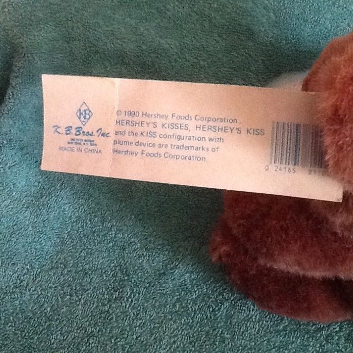 1990 Hershey KISSES Bear 12" Plush