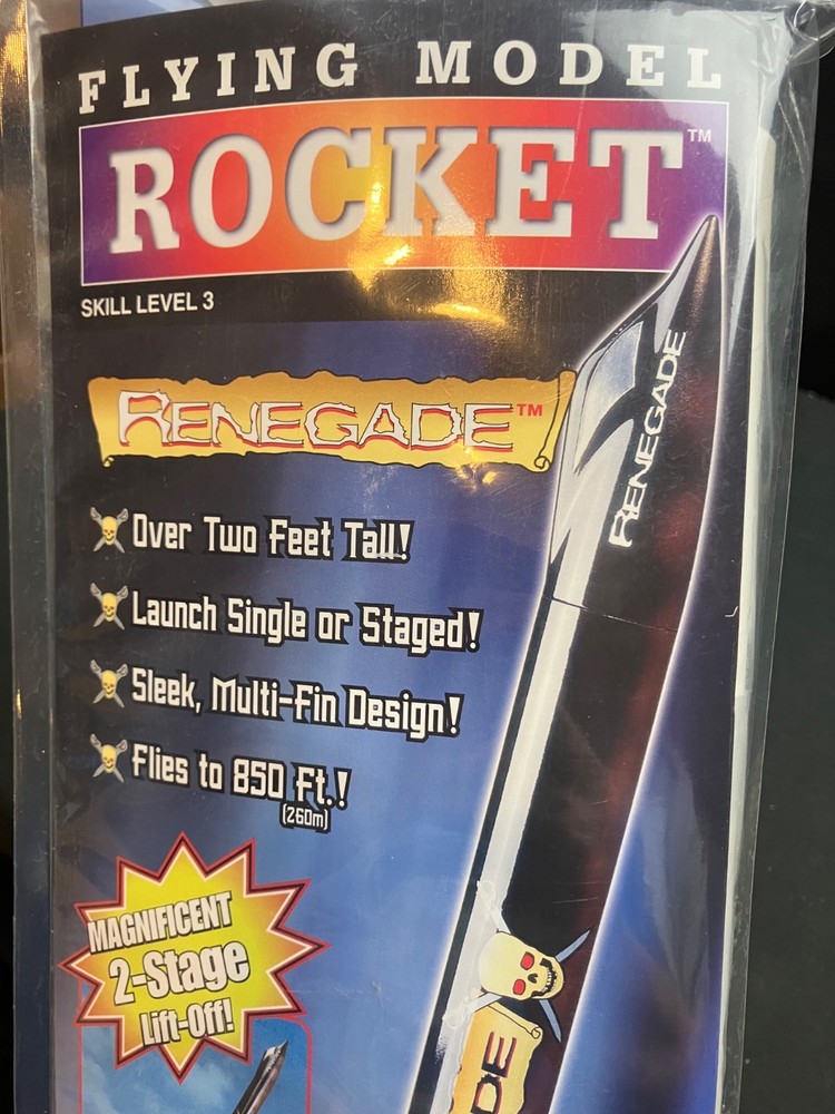 OOP Estes Renegade #2109 Flying Model Rocket Kit - Sealed