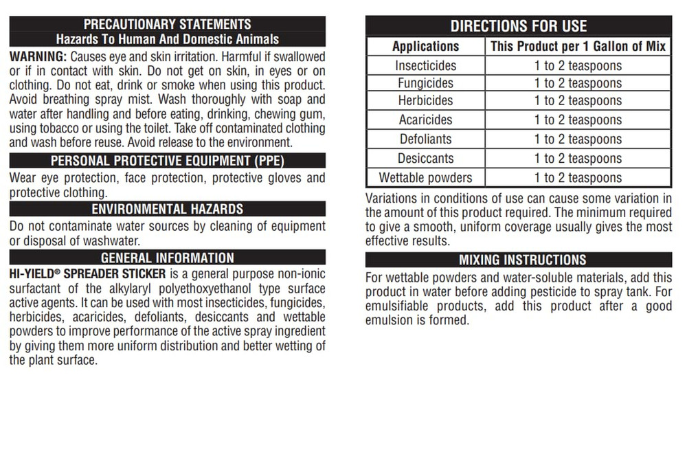 32005 Spreader Sticker, 8Oz