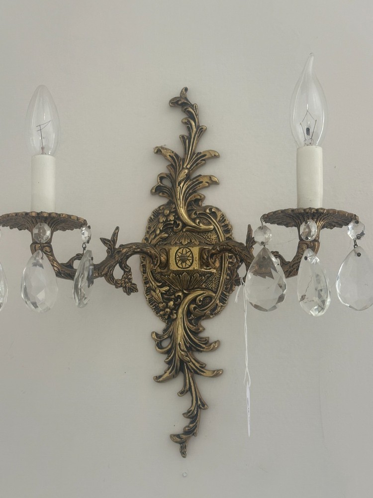 Antique Baroque Sconces Circa 1940's Pair