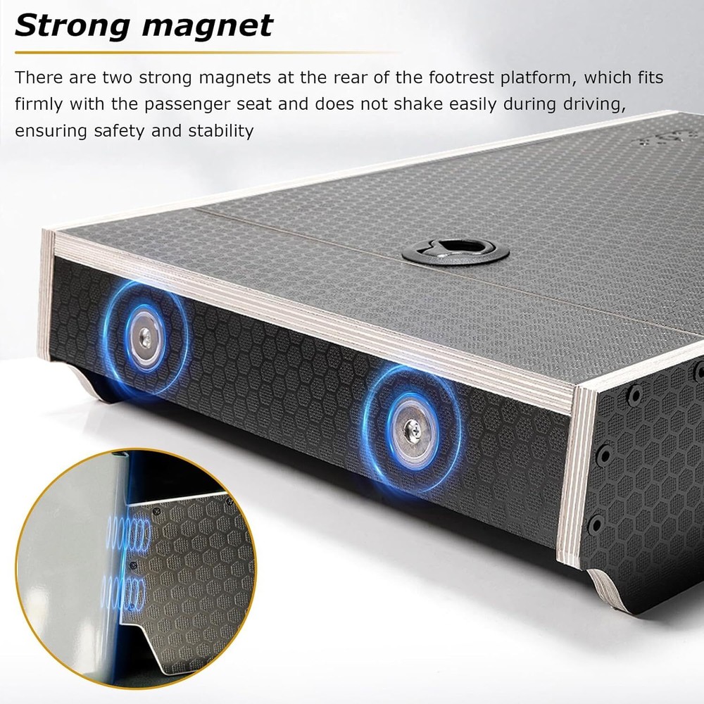 Floor Stool for Sprinter Van, Optimal Support for Co-Driver, with Storage Space