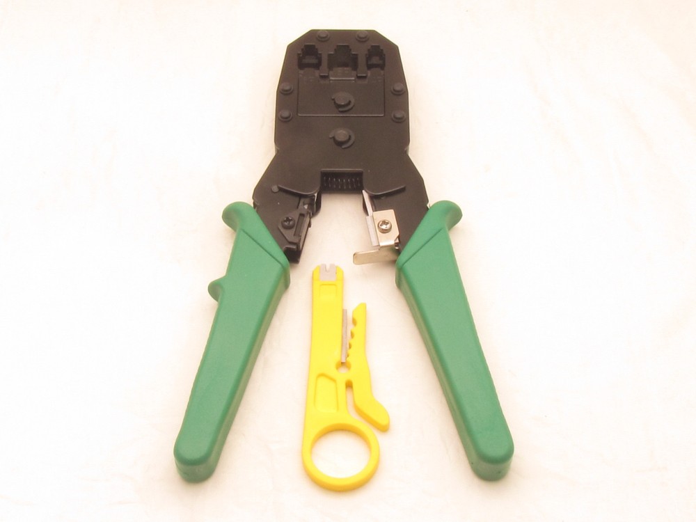 Cable Tester Crimper RJ45 CAT5e 50pcs Pass Through Network Cable Connector Plug