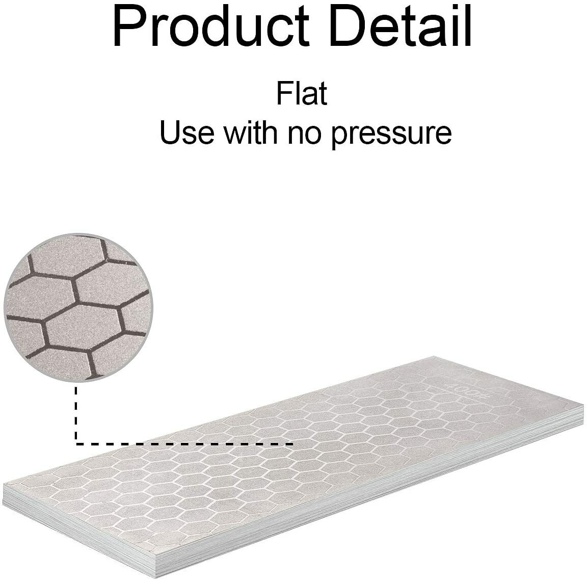 8in Diamond Sharpening Bench Stone Double Sided 400/1000 Grit W/ Non-Slip Holder