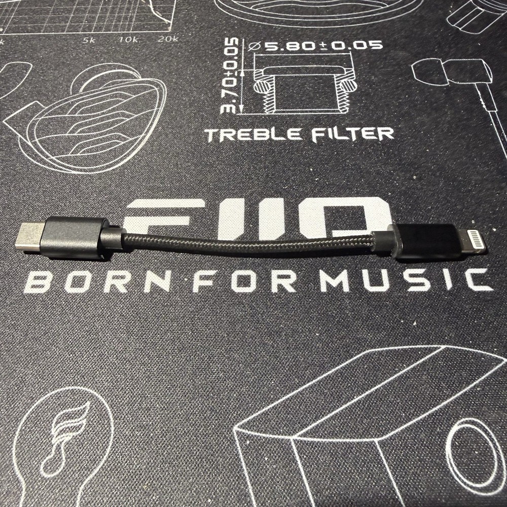 FiiO LT-LT1 USB Type-C to Lightning USB Data Cable, 10cm